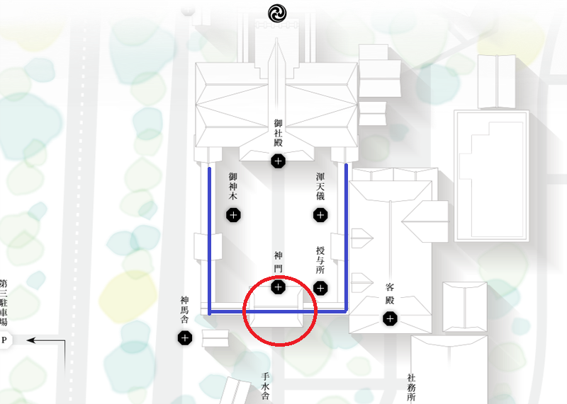 寒川神社の撮影スポット 神門