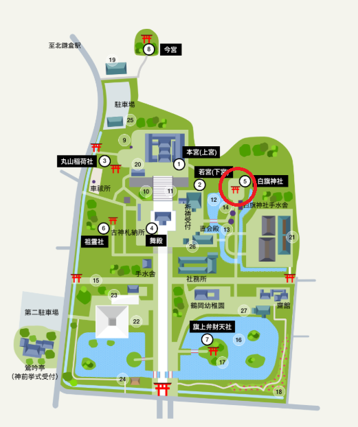 鶴岡八幡宮撮影スポット 白旗神社