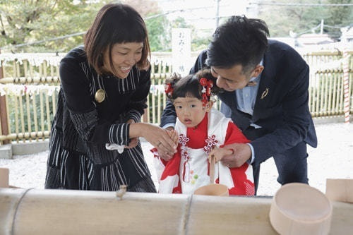 師岡熊野神社の撮影スポット 手水舎