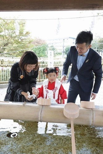 師岡熊野神社の撮影スポット 手水舎